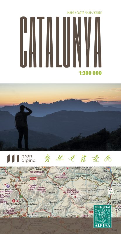 CATALUNYA (Mapa de muntanya i carreteres 1:300.000)