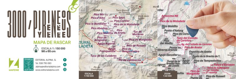 3000 / PIRINEOS MAPA DE RASCAR - Imagen 2